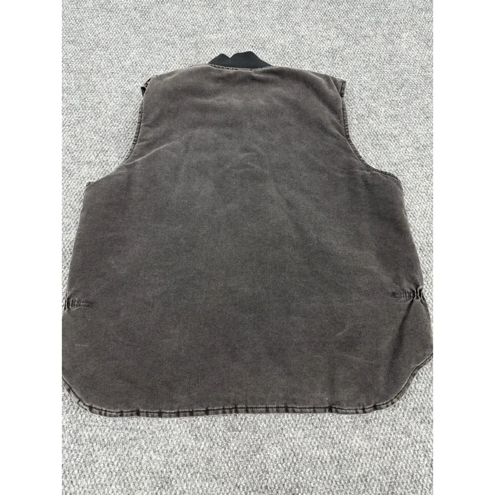 Vintage Carhartt Men's XL Black Vest Canvas Jacket Quilt Lined USA Union Stamp